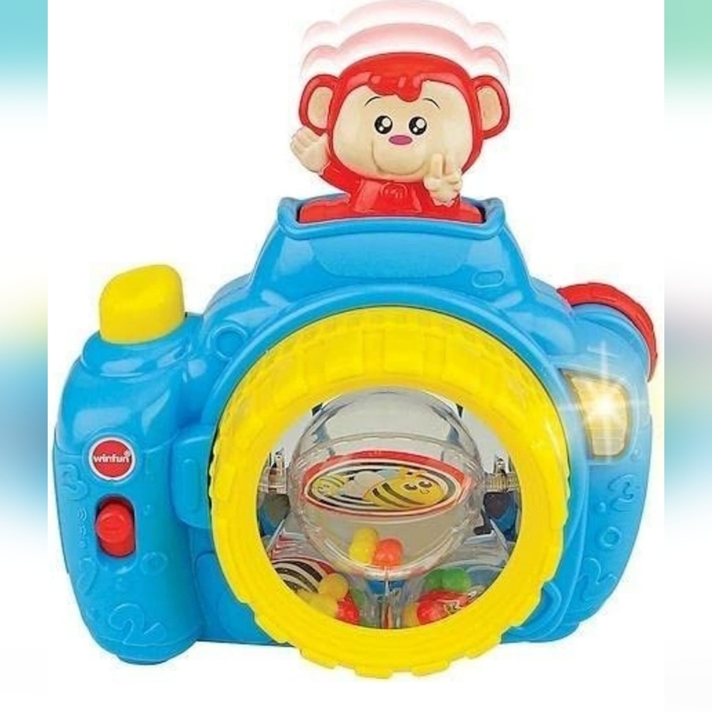NIB 🙈📸 Winfun Baby Camera Pop Up Monkey Toy With Sounds And Rattle 9+ Months